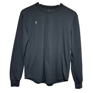 Browning Mens Long Sleeve Base Layer Shirt Wool Blend Size Small Hunting Outdoor